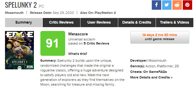《洞穴探险2》媒体评分解禁：IGN 10分满分
