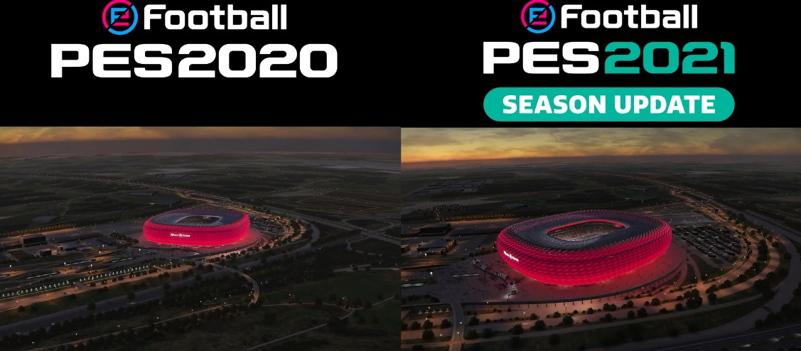 《实况足球2021》vs《实况足球2020》 也没啥变化 确实只是单纯赛季更新