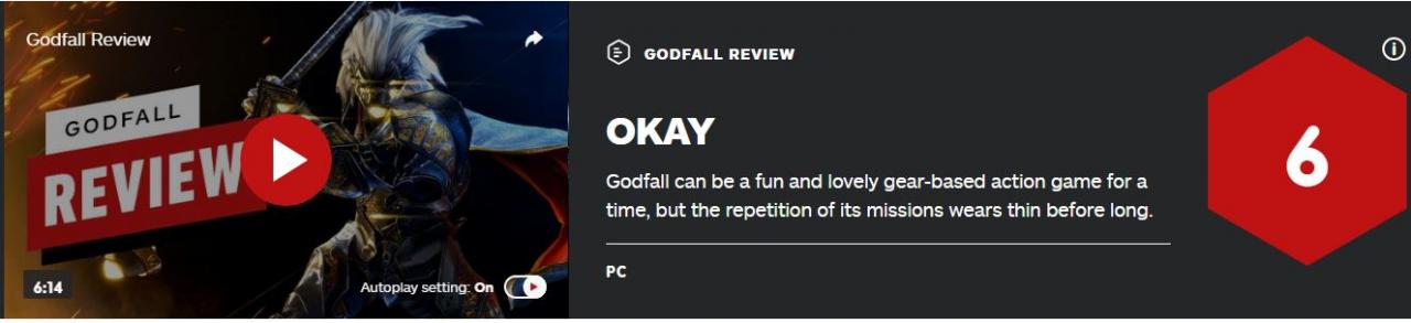《众神陨落》IGN 6分：任务重复性太高，内容单薄