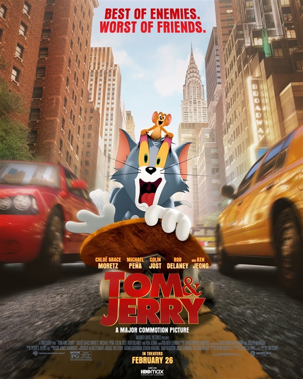 真人版《猫和老鼠》电影新海报 汤姆和杰瑞亮相