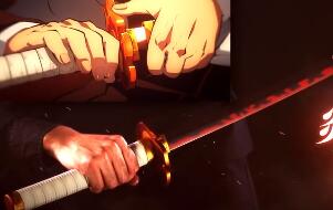《鬼灭之刃》炼狱杏寿郎 1/1 日轮刀 模型公开，可发声自带台词与BGM