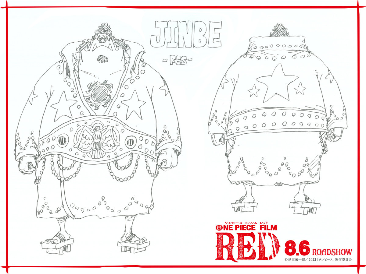 《海贼王》新剧场版动画《RED》草帽海贼团全新造型公开插图9